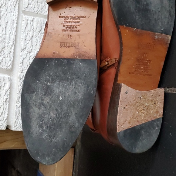 Woman's Pertini Brown Leather Ankle Boots Size 10 - Picture 9 of 10